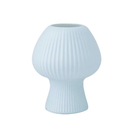 Glas Svamp Translucent Vintage Stil Randig Liten Sängbord Nattlampa för Heminredning