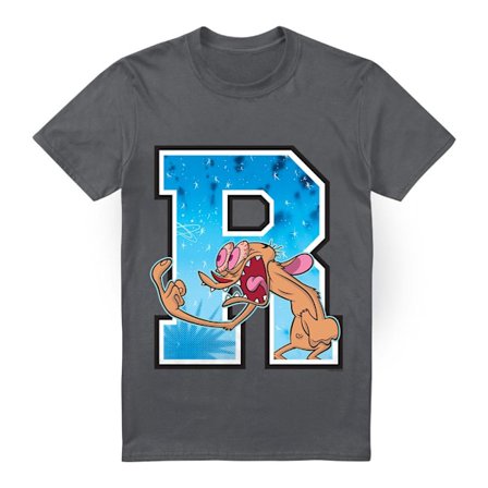 Ren & Stimpy Herr R Is For Ren T-Shirt XL Kolgrå