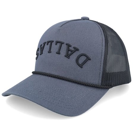 Iconic - Grau trucker Cap - Dallas Upside Down 3d Rope Charcoal/Black A-Frame Trucker @ Hatstore