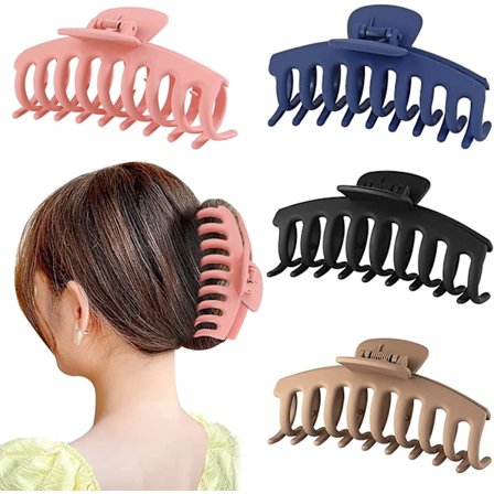 4 store hårklemmer sklisikre hårklemmer tykke hårklemme Cl