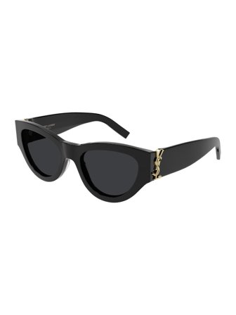 Saint Laurent Women's sunglasses with a frame made of acetate in black and lenses made of plastic in grey