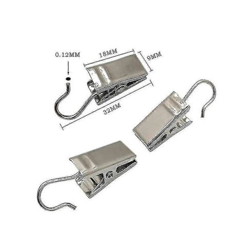 100 metallgardinkrok-klemmer