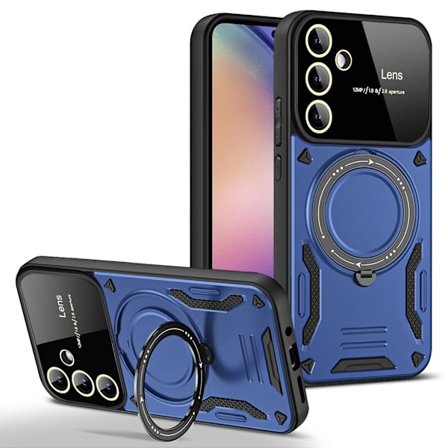 Samsung Galaxy A36 5G / A56 5G Telefon Skal med Ringhållare - Blå