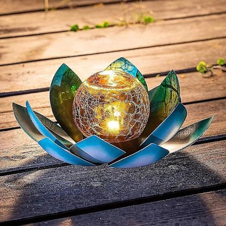 Solcelled LED Lotus Lys Udendørs Vandafvisende Have Pool Lampe
