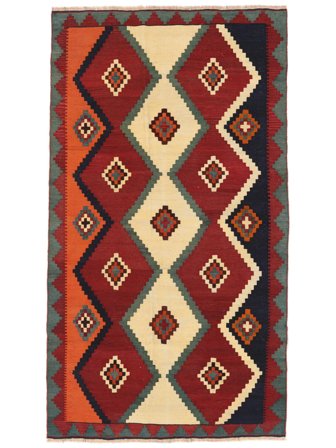 Tessuto A Mano Kilim Vintage Tappeto 131X237 Vintage Persiano Di Lana Rosso Scuro/Nero Piccolo