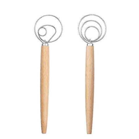 Tradisjonell dansk deigvisp, håndmikser for brøddeig, bakeverktøy for håndverksbrød