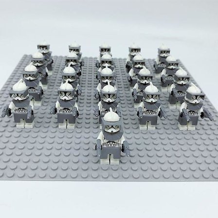 21 stk. Nye Star Wars Figurer Clone Troopers Med Kamprustning Clone Hvid Soldat Byggeklodser Samlede Legetøj