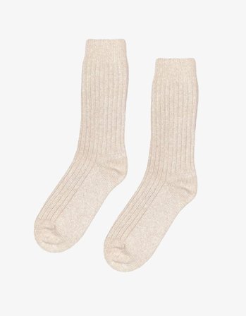 Merino Wool Blend Sock - Ivory White - 36-40