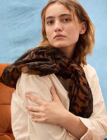 Becksöndergaard Tigarea Woo Scarf - Brown - ONE SIZE