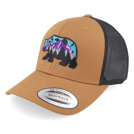Wild Spirit - Brun trucker Keps - Bear & Nature Caramel/Black Trucker @ Hatstore