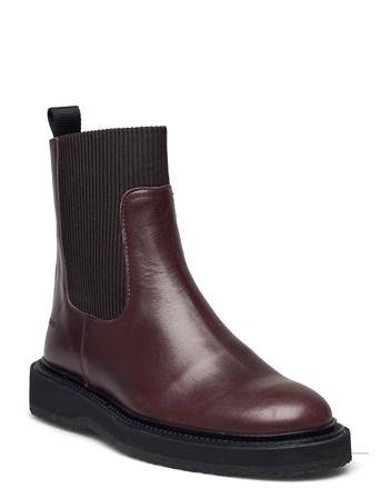 Booties - Flat - With Elastic Shoes Chelsea Boots Punainen ANGULUS