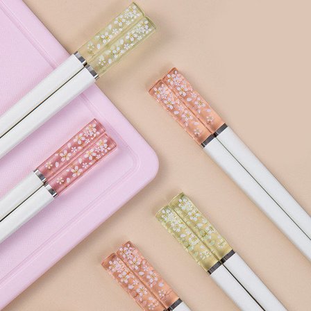 IC 5 par genanvendelige spisepinde Opvaskemaskine-sikre, skridsikre spisepinde