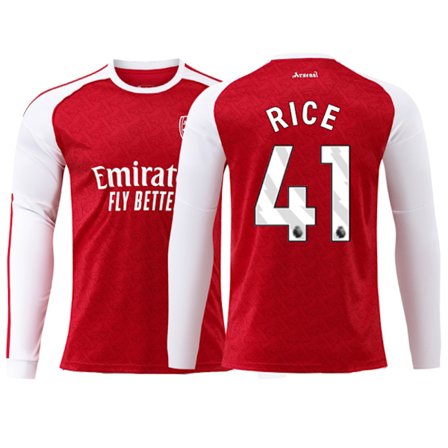25-26 Arsenal F.C. Hjemme Langærmet NO.41 RICE Fodboldtrøje S-2XL
