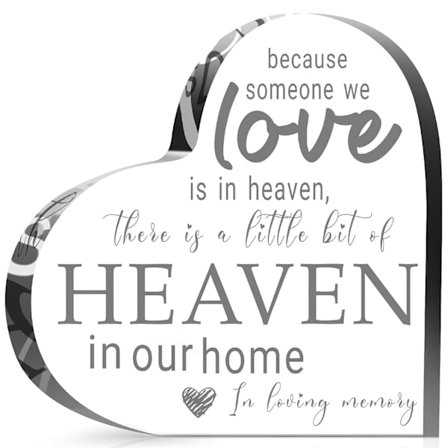 Sympati Gaver Mindegaver Akryl Hjerte Kondolence Mindegave til Tab af Elsket Far Mor