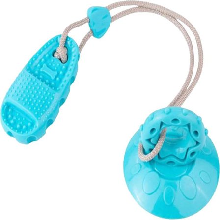 2025 Trækkelegetøj til Hunde med Reb - Aggressivt Tygggelegetøj Sugekop Bold til Store Hunde & Hvalpe Tandtab Lindring