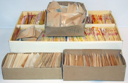 England - Stort dubletsamling i kartotekskasser - Stemplet