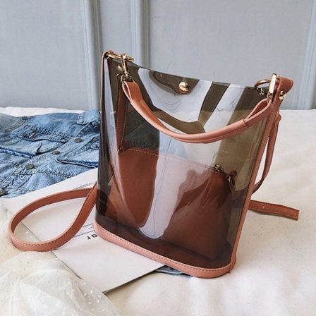 Gennemsigtig taske Dametaske PINK