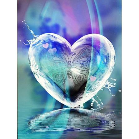 Full 5d Diy Diamond Painting Cross Stitch Hjärtformad Drop Brode Som På Bilden 1 25x35cm