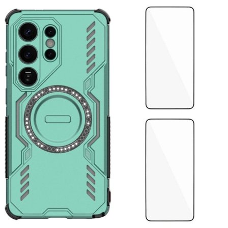 WANLONFENG Mobilskal till Samsung Galaxy S26 Ultra PC TPU DJ Series - Grön