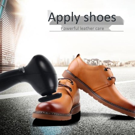 Bærbar genopladelig elektrisk skopudserbørste til lædersko og tasker