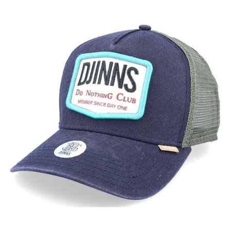 Djinns - Blå trucker Caps - Nothing Club #2 Heatdye Navy Trucker @ Hatstore