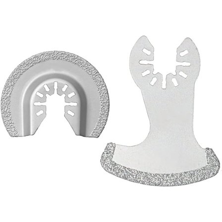 2 stycken oscillerande multiverktygsskära och halvcirkel oscillerande verktyg för spårning av plattor och betong