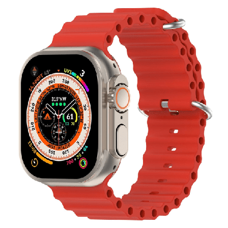 Apple Watch kompatibelt Wave Armband Silikon RÖD 38/40/41mm Red