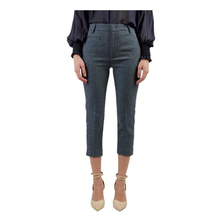 Dondup, Cropped Trousers Blauw, Dames, Maat:XS