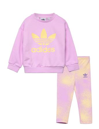 Graphic Logo Crew Set Sets Tracksuits Multi/mönstrad Adidas Originals