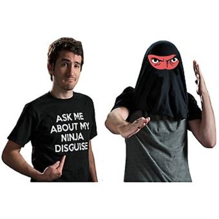 Flip Mask Fun Lyhyt Hihainen Hengittävä Pyöreäkaulainen Kesäpaita Naisille Miehille (M Pieni Punainen)