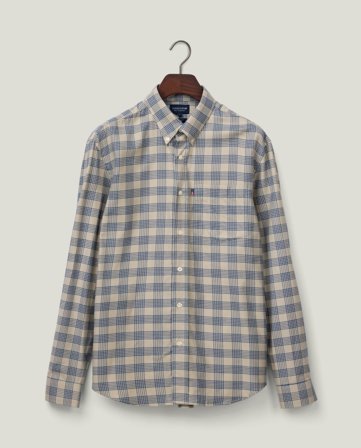 Lexington Rutete flanellskjorte med knappekrage, grønn/blåruter