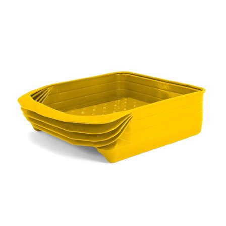 Spillskydd för 4 st fat, 1500x1300x440 mm, 310 l, gul