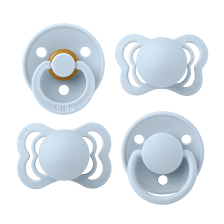 BIBS Try-it Collection Smokker Str. 1, 0-6 mnd, baby blue, 4 stk.