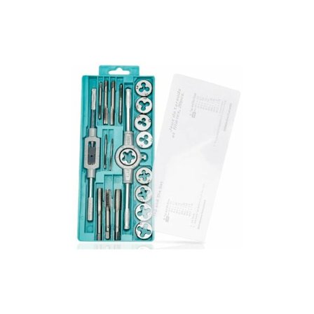 Sats med gängtapp och gängsnitt - 20 st gängtappar och gängsnitt - M3, M4, M5, M6, M7, M8, M9, M10, M12 - Sats med gängtappar och gängsnitt med 