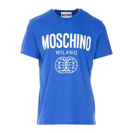 Moschino, T-Shirts Niebieski, Mężczyzna, Rozmiar: XL