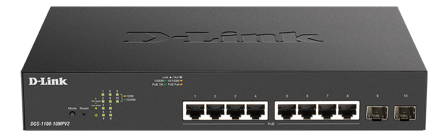 D-LINK DGS 1100-10MPV2 - switch - 10 porter - smart - rackmonterbar