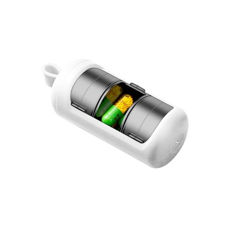 Läkemedelsdispenser, tablettavdelare, tablettboxar, vardera med 3 fack per dag, BPA-fri