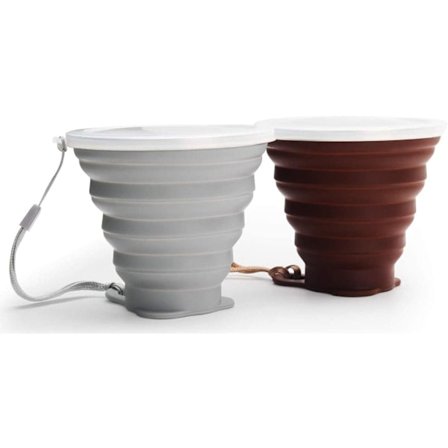 2 stk. bærbar kaffekop, letvægts rejsekop, FDA og BPA fri