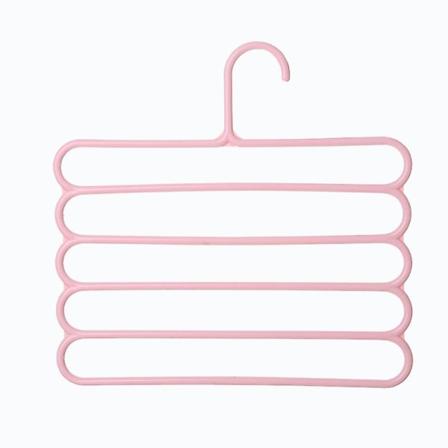 8 stk multihengere, 40 lag buksehengere plassbesparende, sklisikre skjerfarrangør buksehengere, hengerhelt Pink