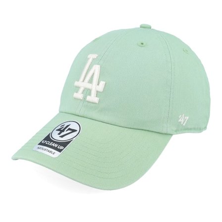 47 Brand - MLB Grün unconstructed Cap - Los Angeles Dodgers Clean Up Eucalyptus Dad Cap / Unconstructed @ Hatstore
