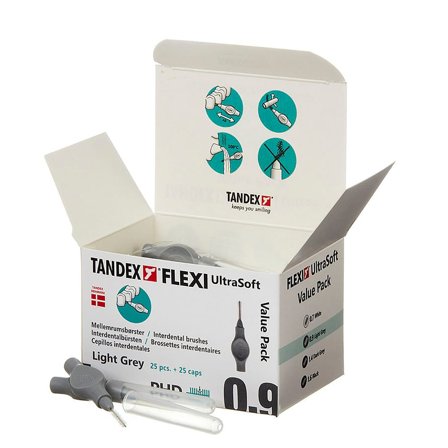 Tandex FLEXI Mellemrumsbørste Light Grey, Medicin & Pleje, Mund & Tandpleje, Tandstikker
