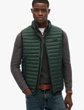 Superdry Sport Fuji Lite Padded Gilet - Green - S