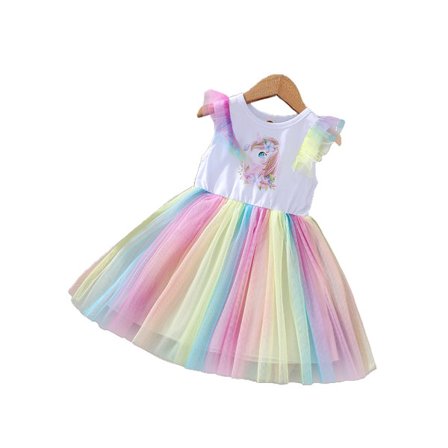 Piger Cosplay Party Princess Unicorn Costume Fancy Dress
