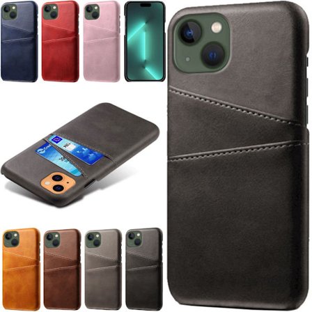 Kortholder Iphone 15 Plus skal mobilskal hul til oplader og høretelefoner -