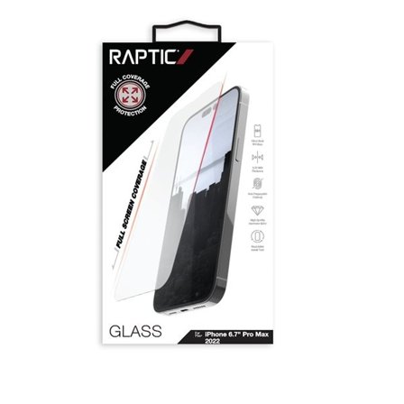 Raptic X-Doria Full Glass herdet glass iPhone 14 Pro Max for hele skjermen