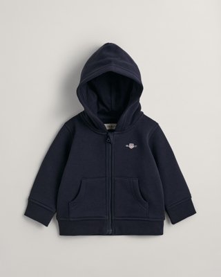 GANT - Baby Shield hettegenser med glidelås evening blue