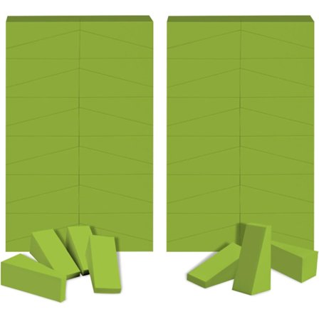 48 STK Makeup Svampe (kileformede), Skønhed Makeup Svampe, Neglekunst Smudge Behandlinger, Ansigtsmaling - grøn