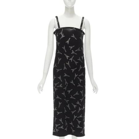 Balenciaga Vintage Pre-owned Viscose Kjole Sort, Dame