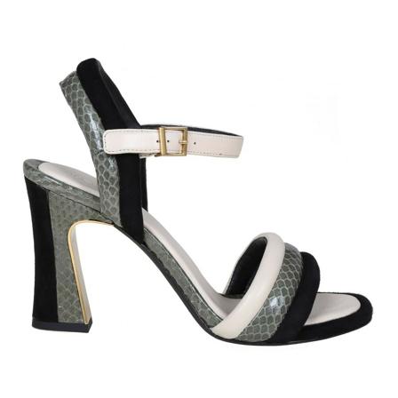 Tory Burch leather and suede Sandalen , Zwart , Dames , Maat: 35 EU