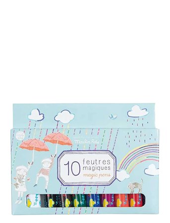 Moulin Roty Box Of 12 Magic Pens - Multi/patterned - ONE SIZE